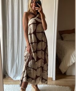 Vestido flor chocolate