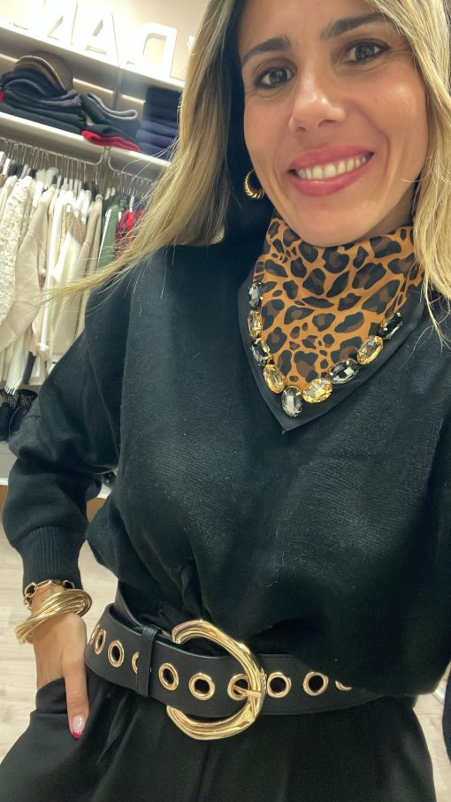 Pañuelo animal print joya