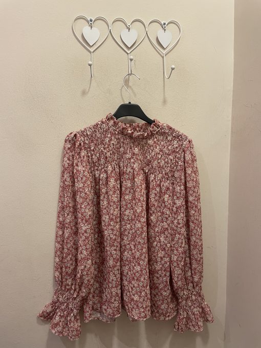 Blusa bordada nude