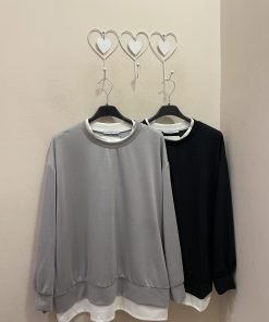 Sudadera combinada con blanco