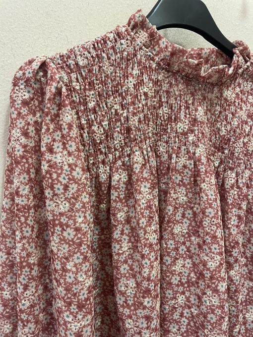 Blusa bordada nude - Imagen 2