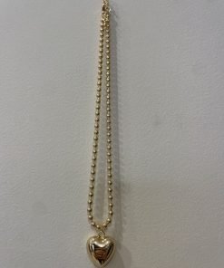 Collar corazón dorado