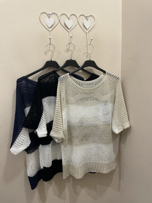 Jersey calado bicolor