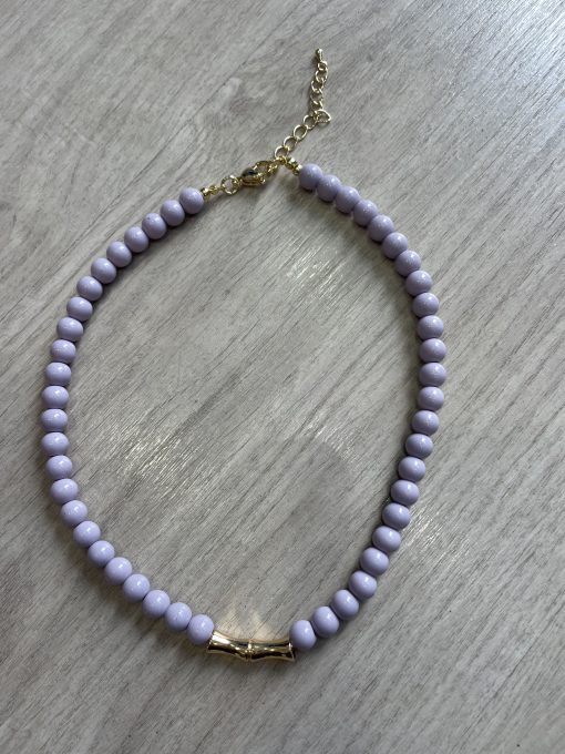 Collar Malva abalorio