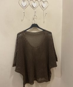 Jersey calado chocolate