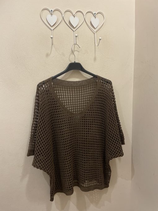 Jersey calado chocolate