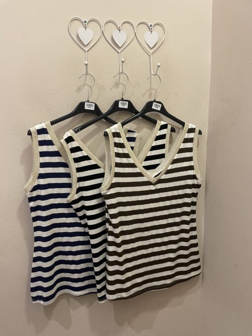 Camiseta tirante navy lurex - Imagen 2