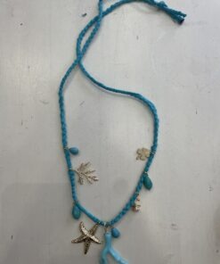 Collar seda turquesa