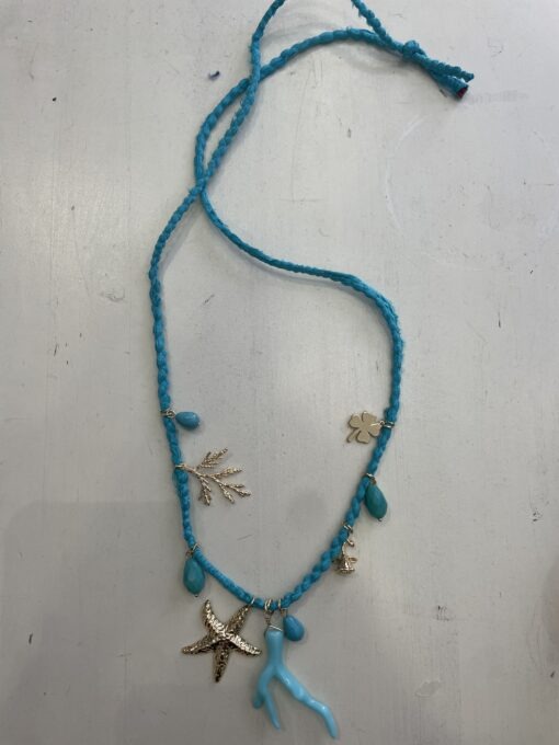 Collar seda turquesa