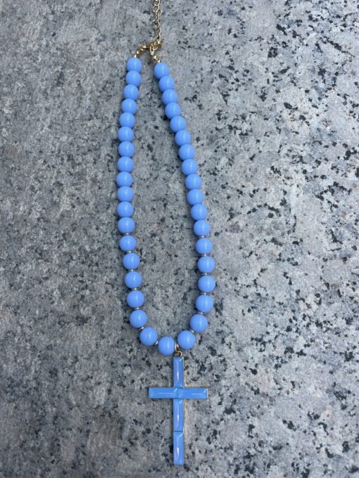 Collar Perla y cruz