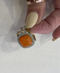 Anillo regulable swarovski naranja