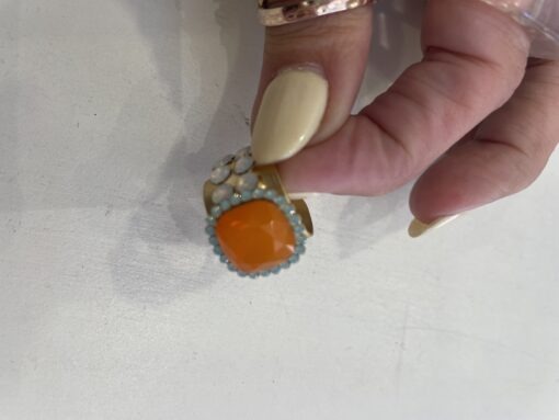 Anillo regulable swarovski naranja