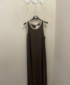 Vestido tirante dorado