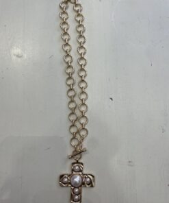 Collar cruz Perla