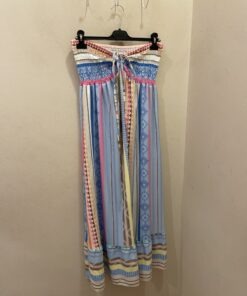 Vestido Rita celeste y amarillo