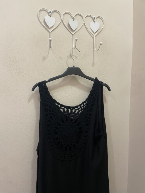 Vestido negro espalda crochet - Imagen 2