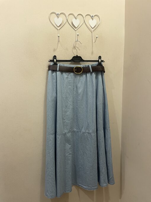 Falda denim bolsillos