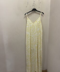 Vestido amarillo estampado