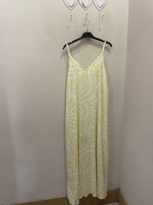 Vestido amarillo estampado