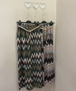 Pantalón zig zag cinturón