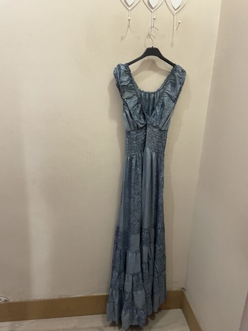 Vestido seda azul
