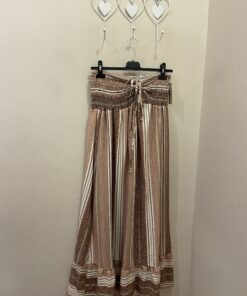 Vestido Rita chocolate con naranja