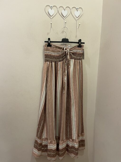 Vestido Rita chocolate con naranja