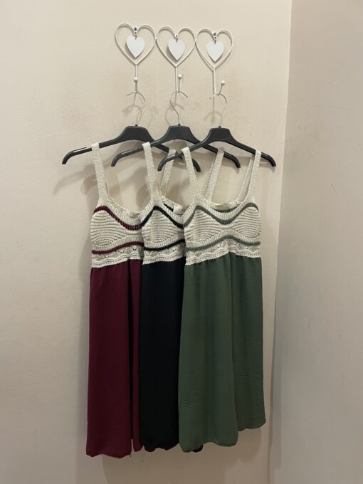 Vestido crochet corto