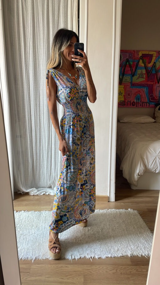 Vestido tirante fruncido