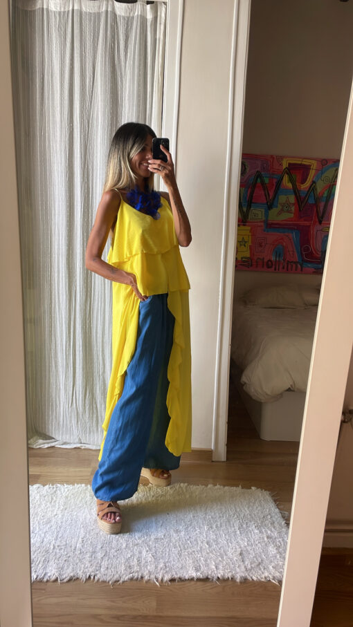 Pantalón fino denim