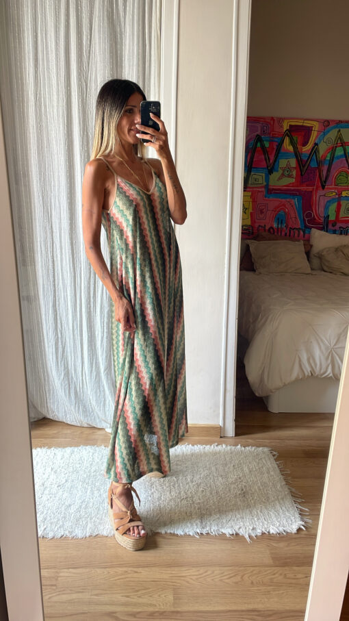 Vestido lencero zig zag