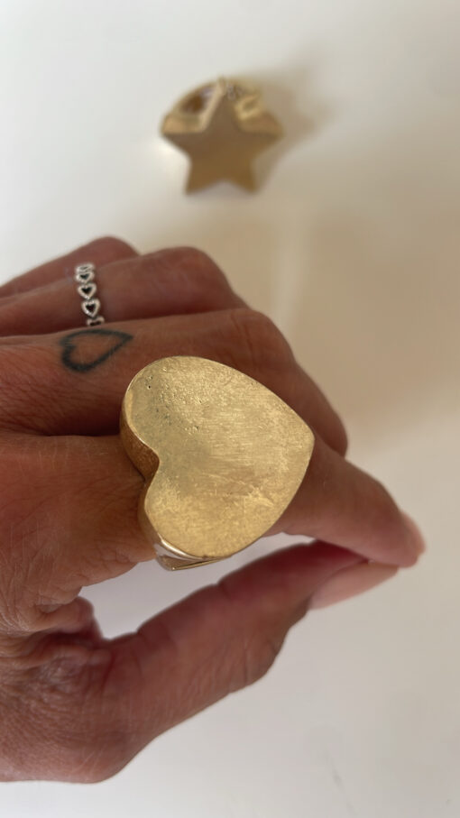 Anillo engomado corazón y estrella