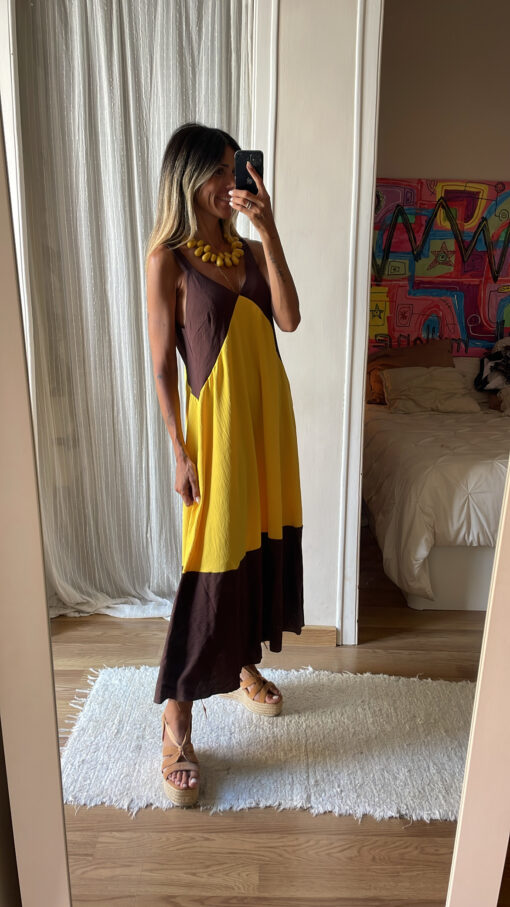Vestido bicolor