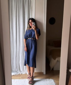 Vestido fluido pico