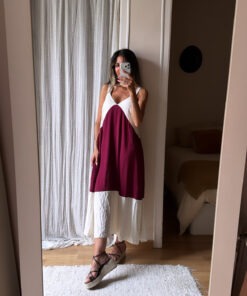 Vestido bicolor