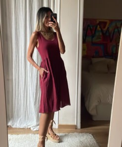 Vestido canalé algodón
