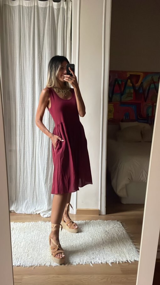 Vestido canalé algodón
