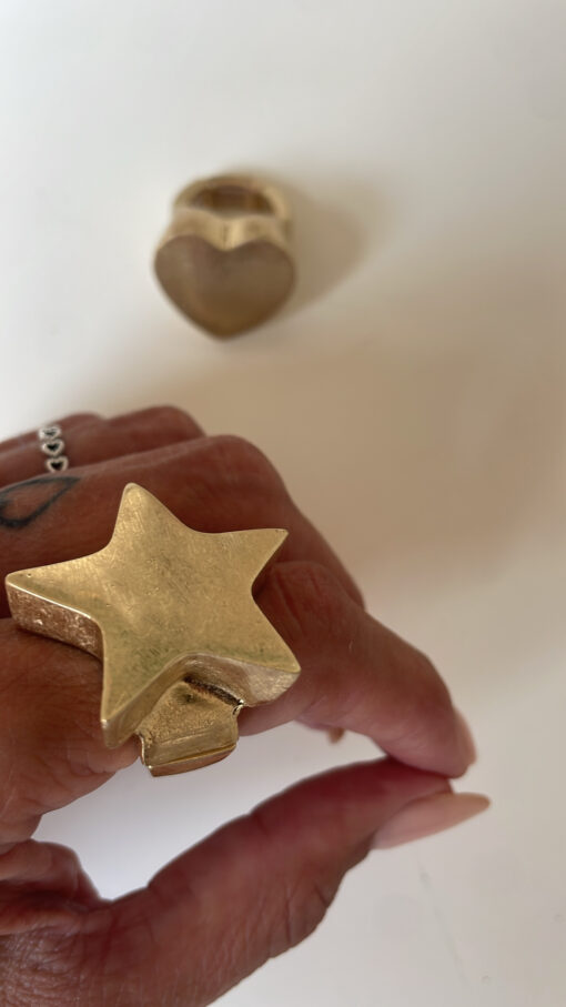 Anillo engomado corazón y estrella - Imagen 2