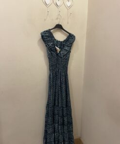 Vestido seda marino