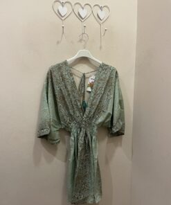 Vestido seda corto mint