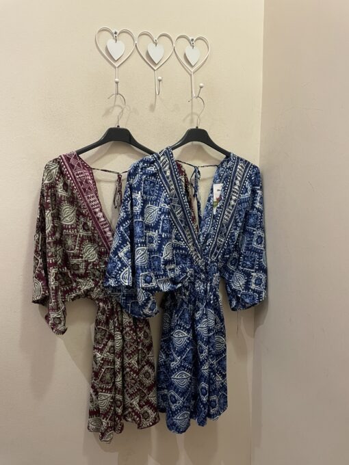 Vestido seda azul o granate