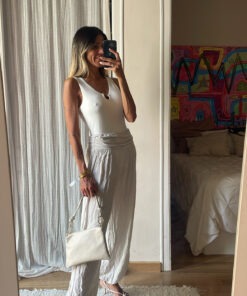 Pantalón bombacho beige