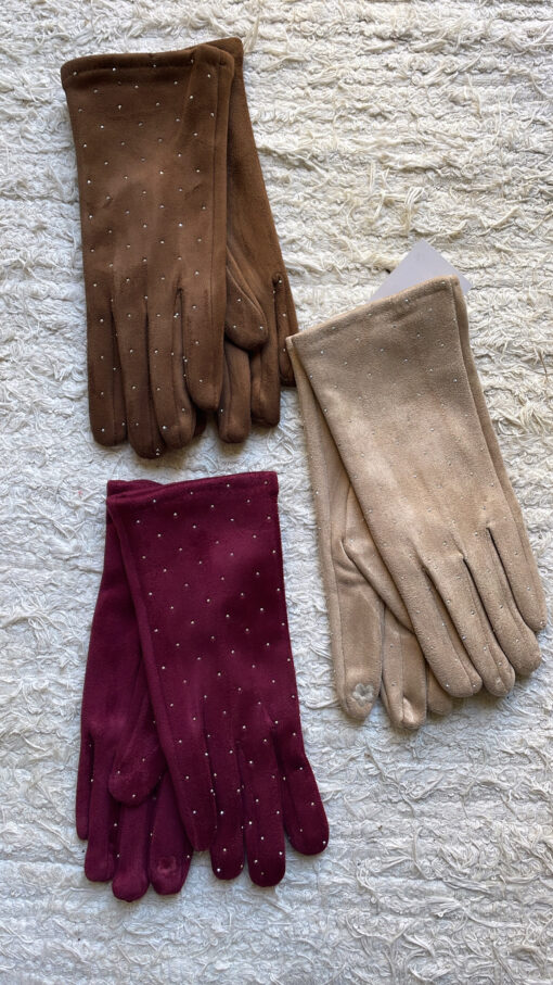 Guantes strass dedo táctil