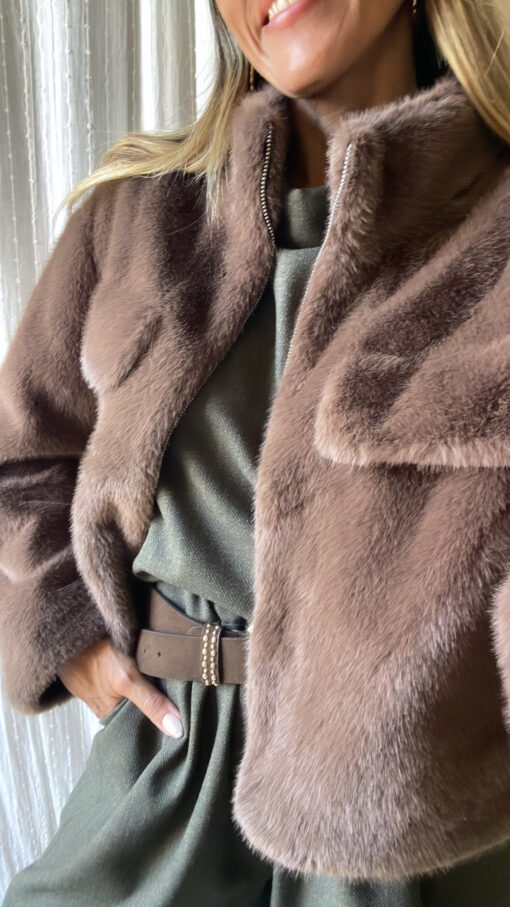 Chaquetón teddy chocolate