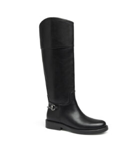 Bota  plana  negra