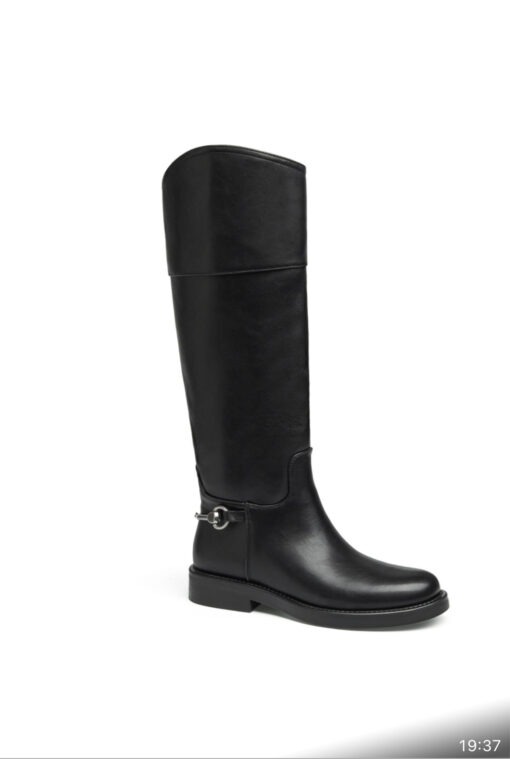 Bota  plana  negra