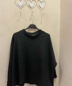 Sudadera asimétrica negra