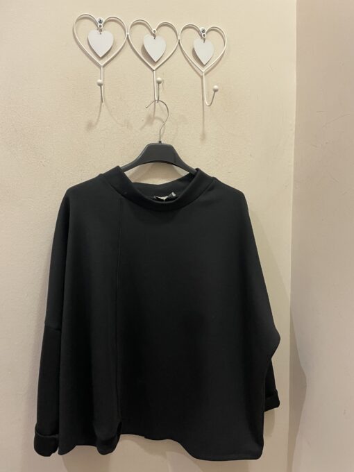Sudadera asimétrica negra
