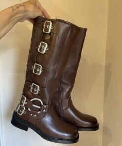 Bota biker chocolate