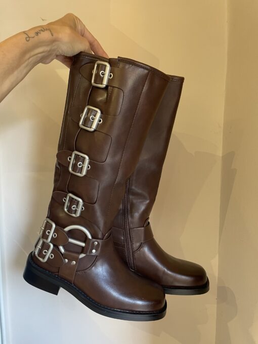 Bota biker chocolate